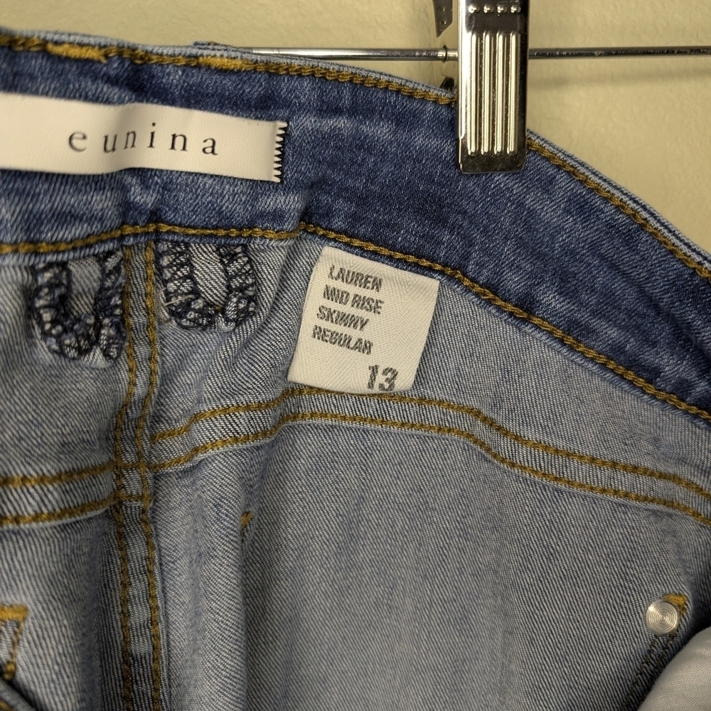 Eunina Distressed Blue Skinny Jeans - Picture 9 of 12